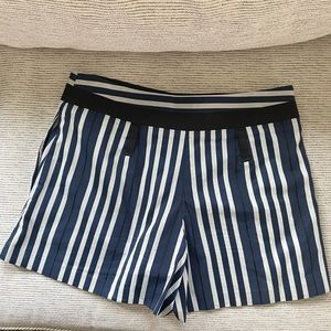 RAG & BONE Navy Blue White Striped Black Shorts